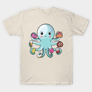 Octopus Octopus Cake Tentacles Marine Animals T-Shirt